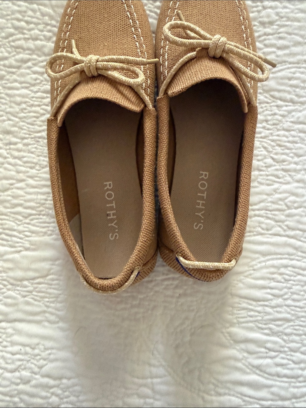 Rothy's Tan Canvas Driving Moccasins - Picture 6 of 8